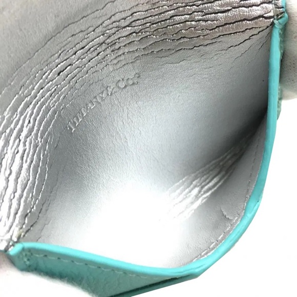 Tiffany & Co Card Holder Leather Envelope Wallet in signatureTiffany Blue - Picture 10 of 11